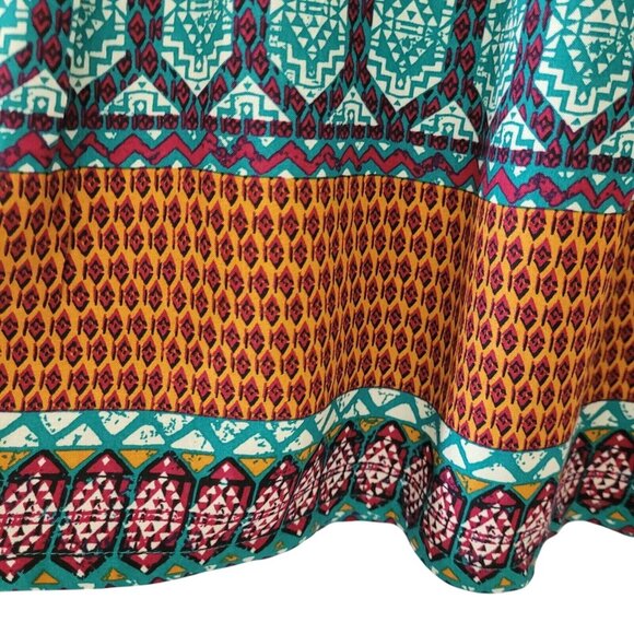 New Directions Womens Casual Blouse Top Size L Multicolor Aztec NWT - Picture 5 of 14